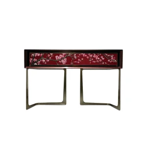 Crystal Inlay Furniture: Red Blossom console Table