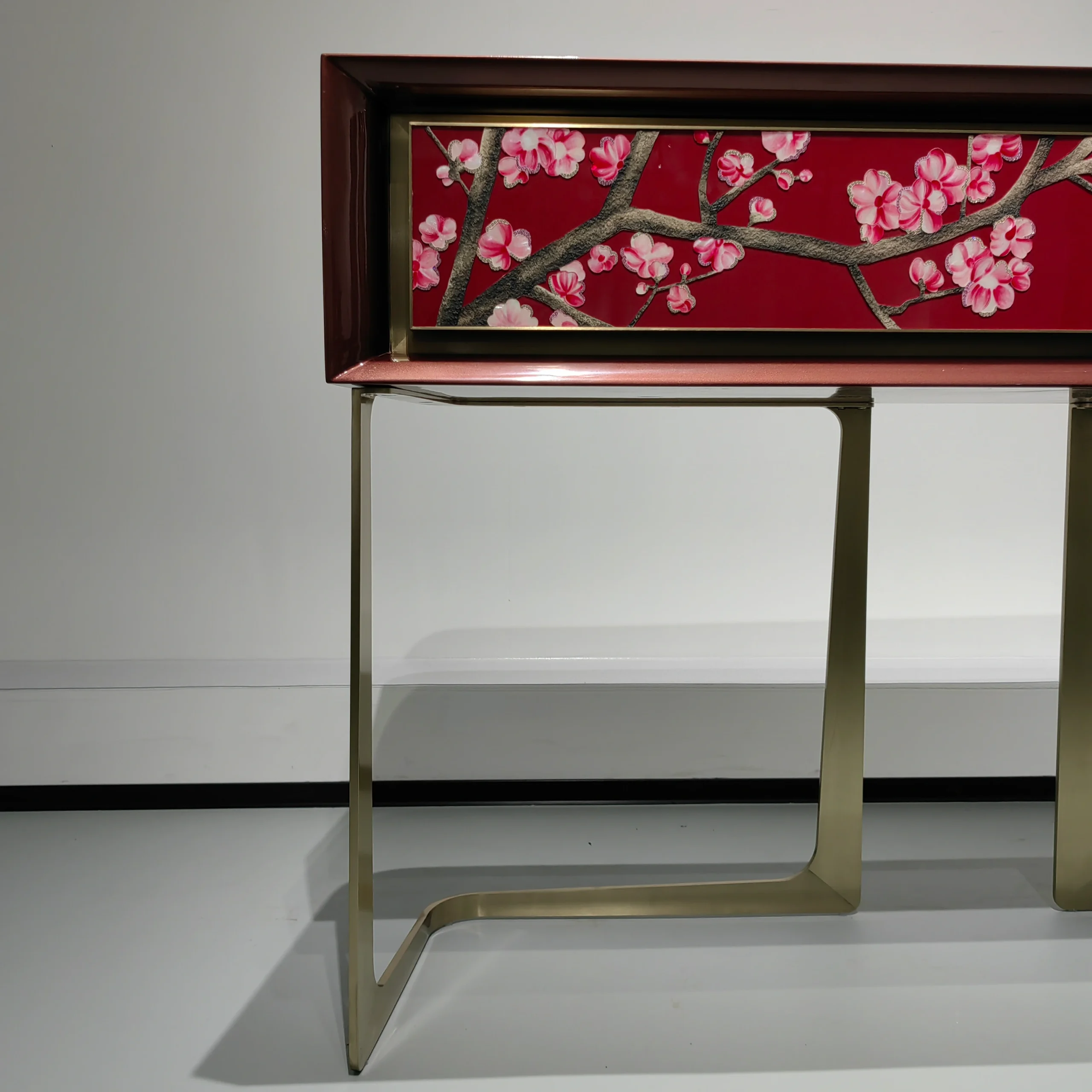 Inlay furniture - Red Blossom console Table
