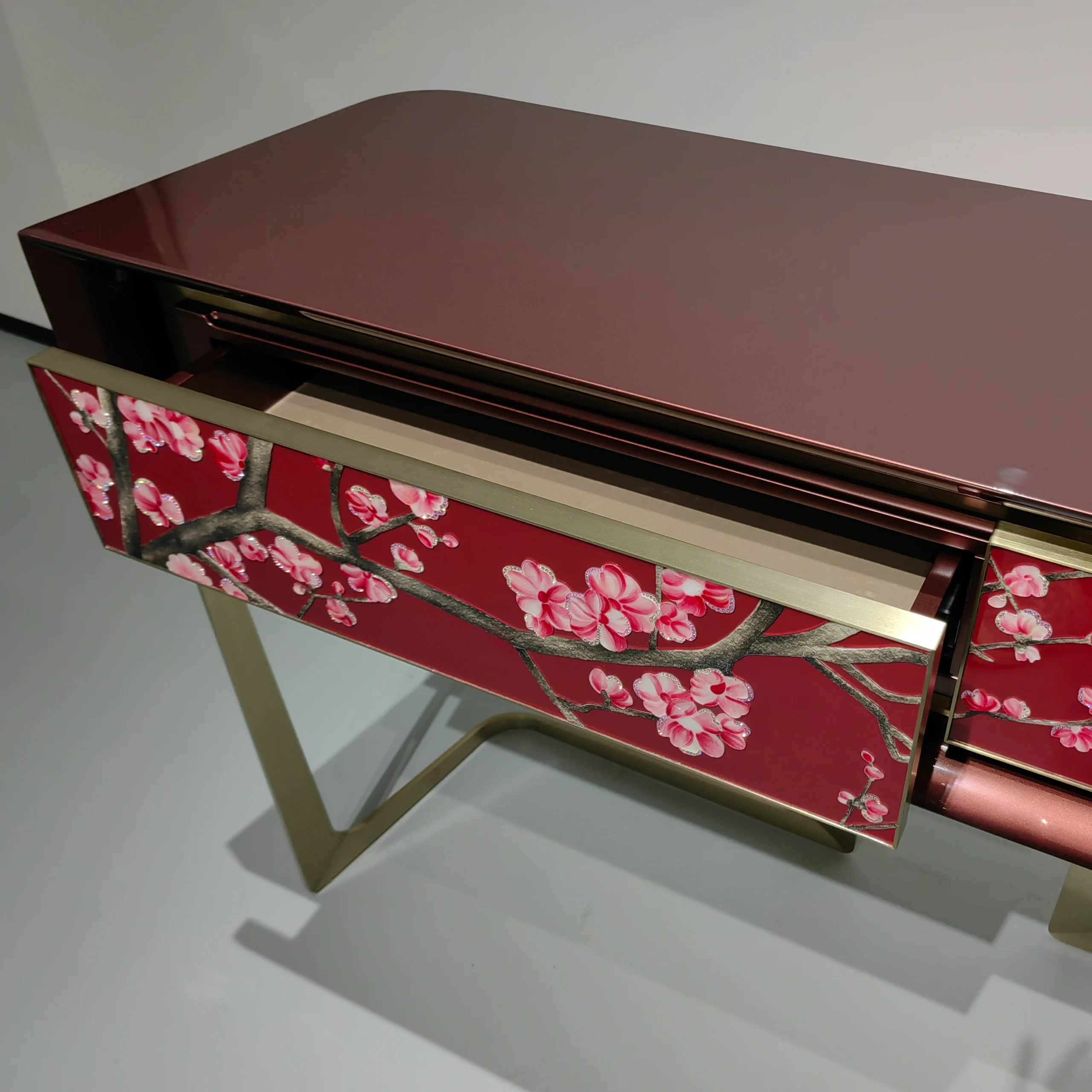 Inlay furniture - Red Blossom console Table