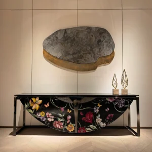 Crystal Inlay Furniture: Secret Garden Sideboard (Black)