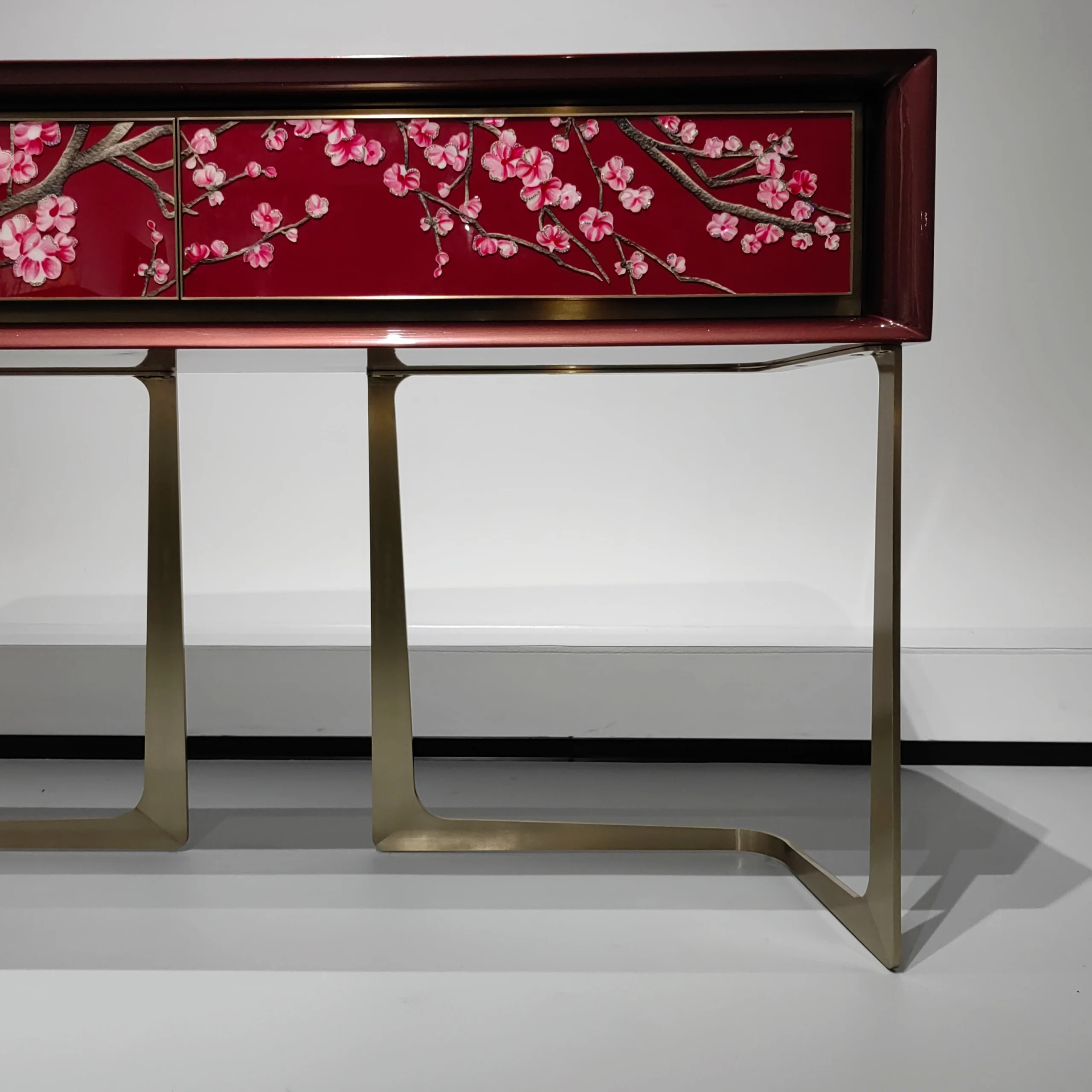 Inlay furniture - Red Blossom console Table