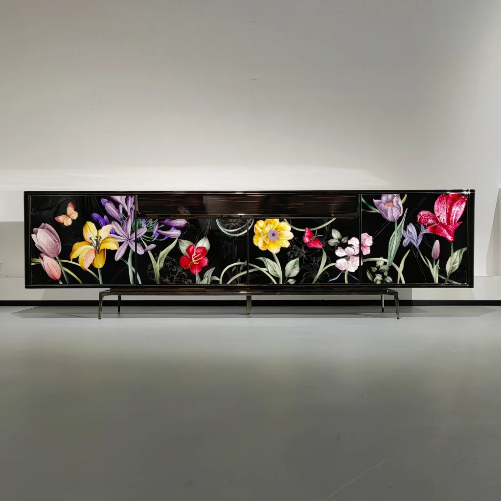 Inlay furniture - Secret Garden Media Console (Black)