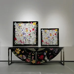 Crystal Inlay Furniture: Secret Garden Sideboard (Black)