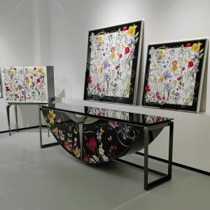 Crystal Inlay Furniture: Secret Garden Sideboard (Black)