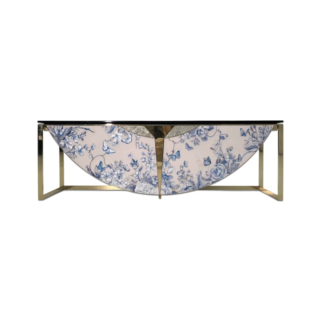 Crystal Inlay Furniture: Blue Butterfly Sideboard