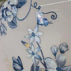 Crystal Inlay Furniture: Blue Butterfly Sideboard