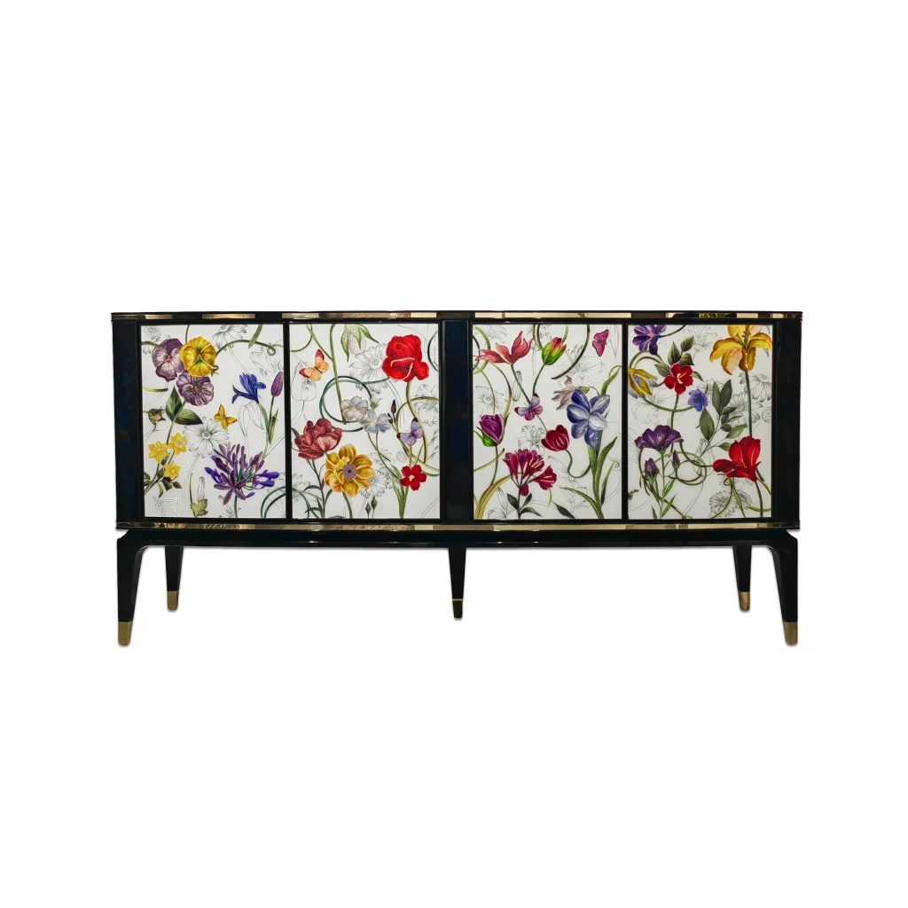 Crystal Inlay Furniture: Secret Garden Sideboard (White)