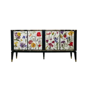 Crystal Inlay Furniture: Secret Garden Sideboard (White)