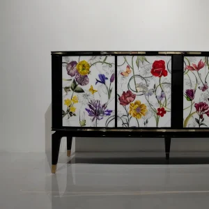 Crystal Inlay Furniture: Secret Garden Sideboard (White)