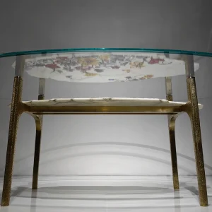 Crystal Inlay Furniture: Secret Garden Table (White)