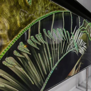 Crystal Inlay Furniture: Green Season Console Table