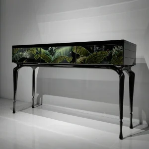 Crystal Inlay Furniture: Green Season Console Table