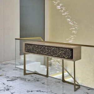 Crystal Inlay Furniture: Camellia Console Table