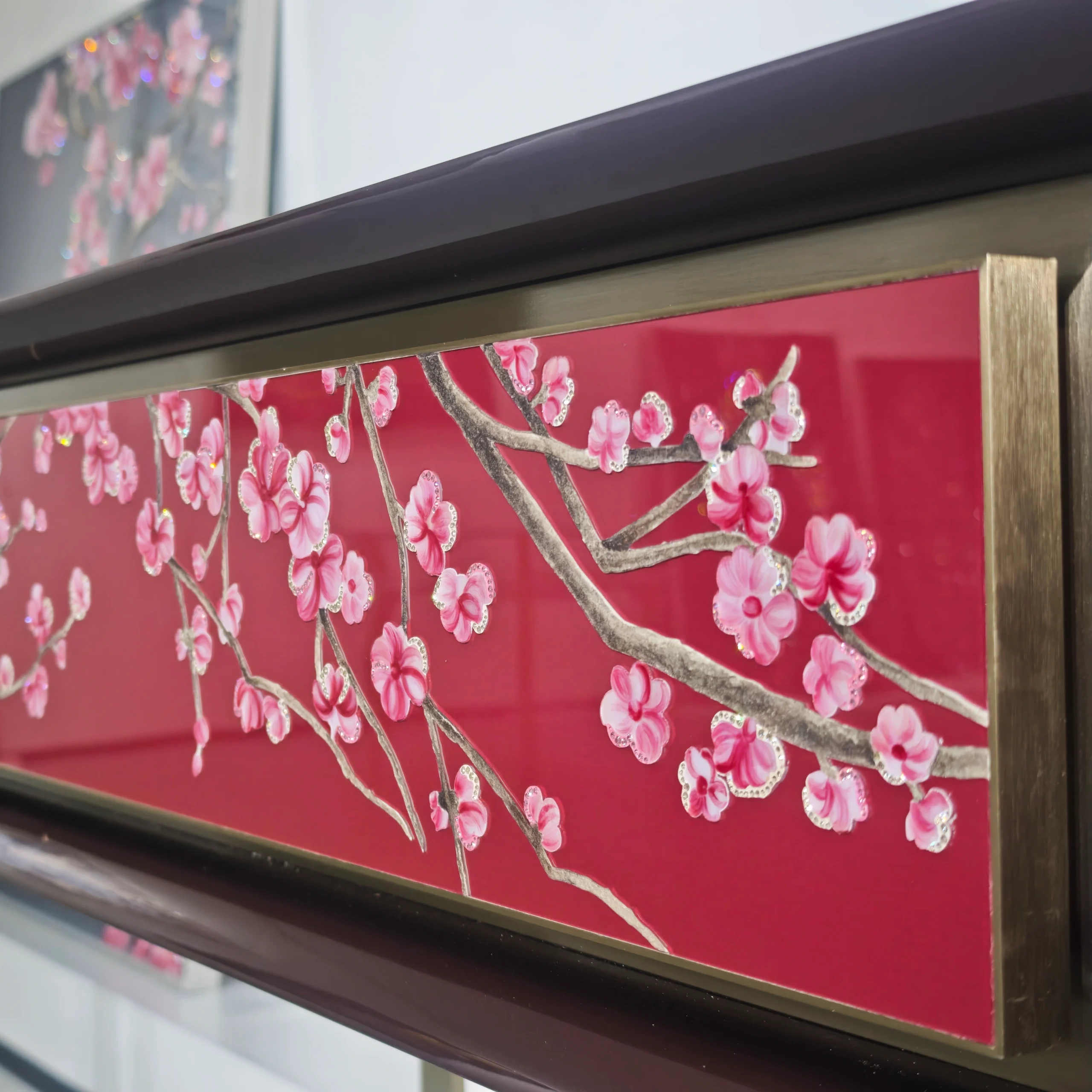 Inlay furniture - Red Blossom console Table