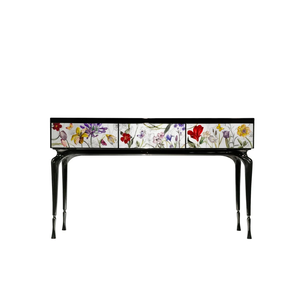 Inlay Furniture - Secret Garden Console Table (White)