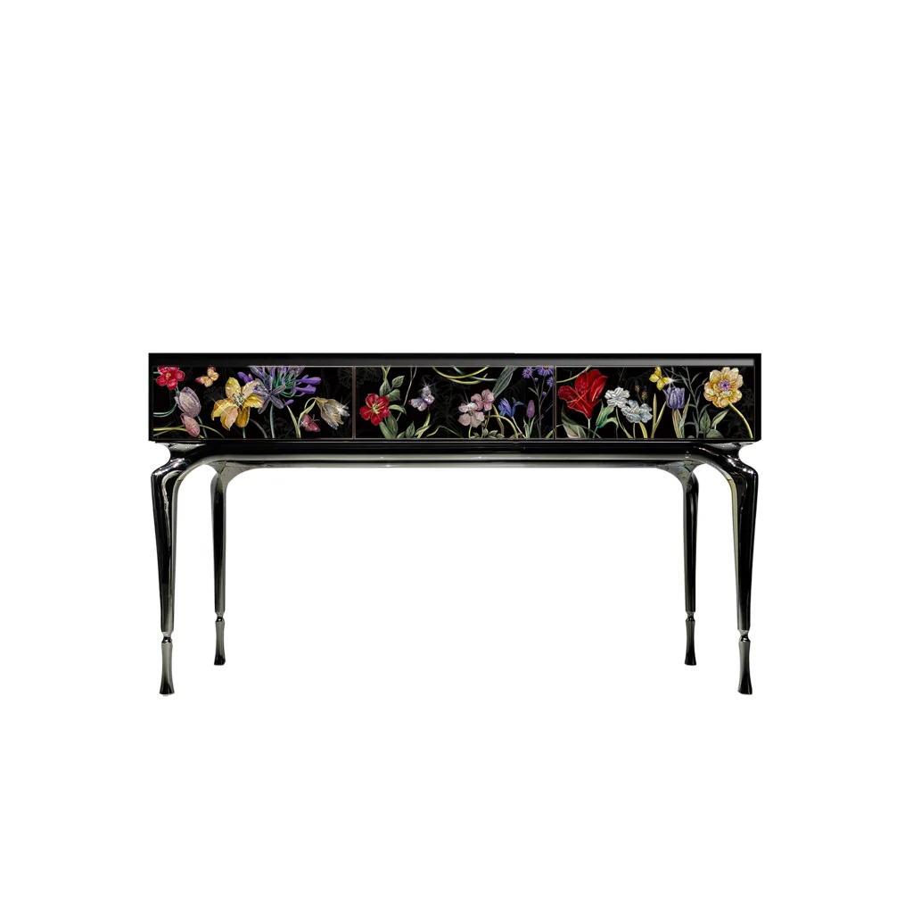 Inlay Furniture - Secret Garden Console Table (Black) 