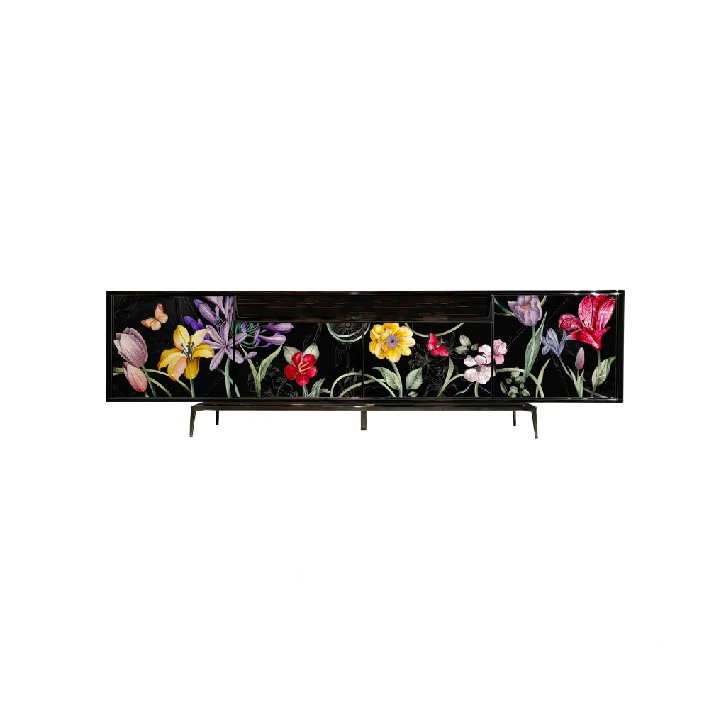 Inlay furniture - Secret Garden Media Console (Black)