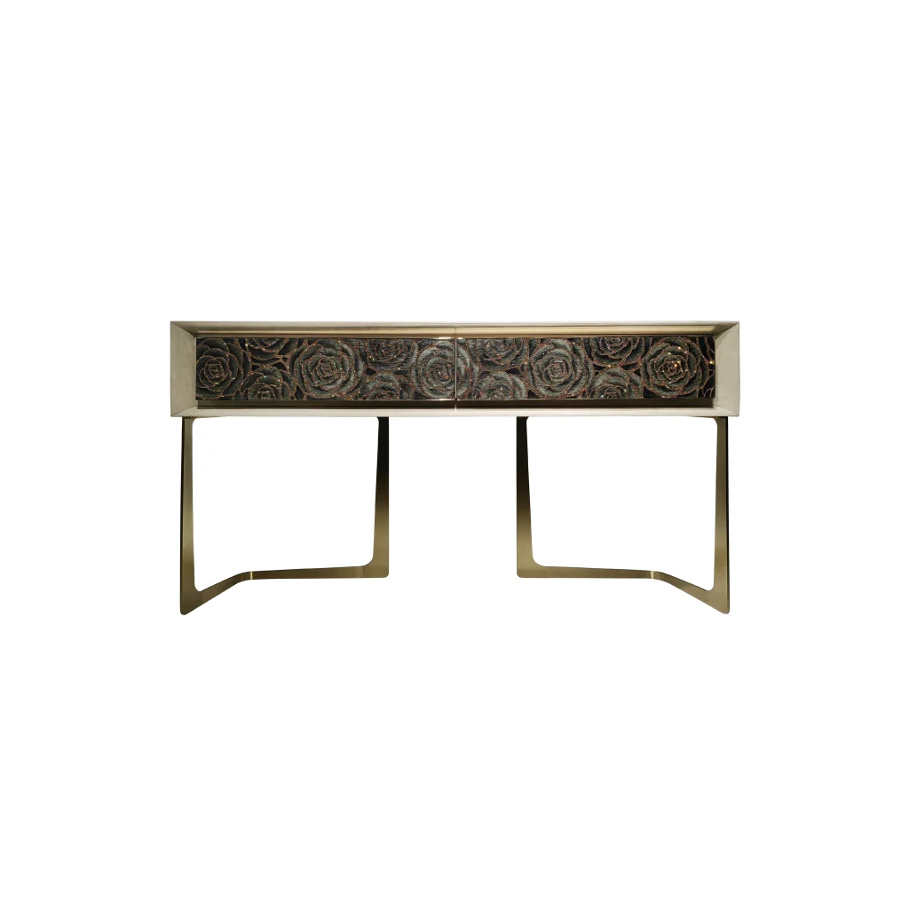 Crystal Inlay :Camellia console Table