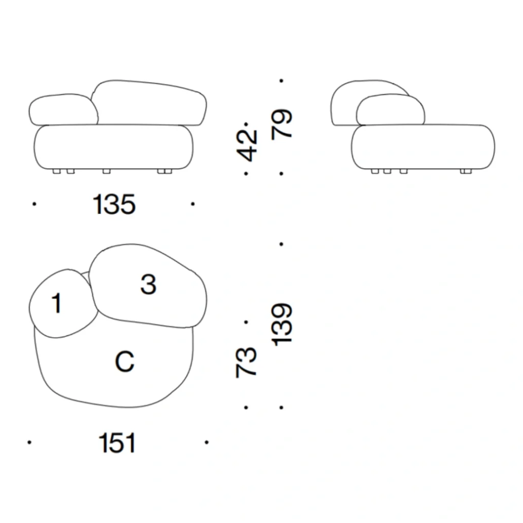 Pebble Sofa Set : Penny