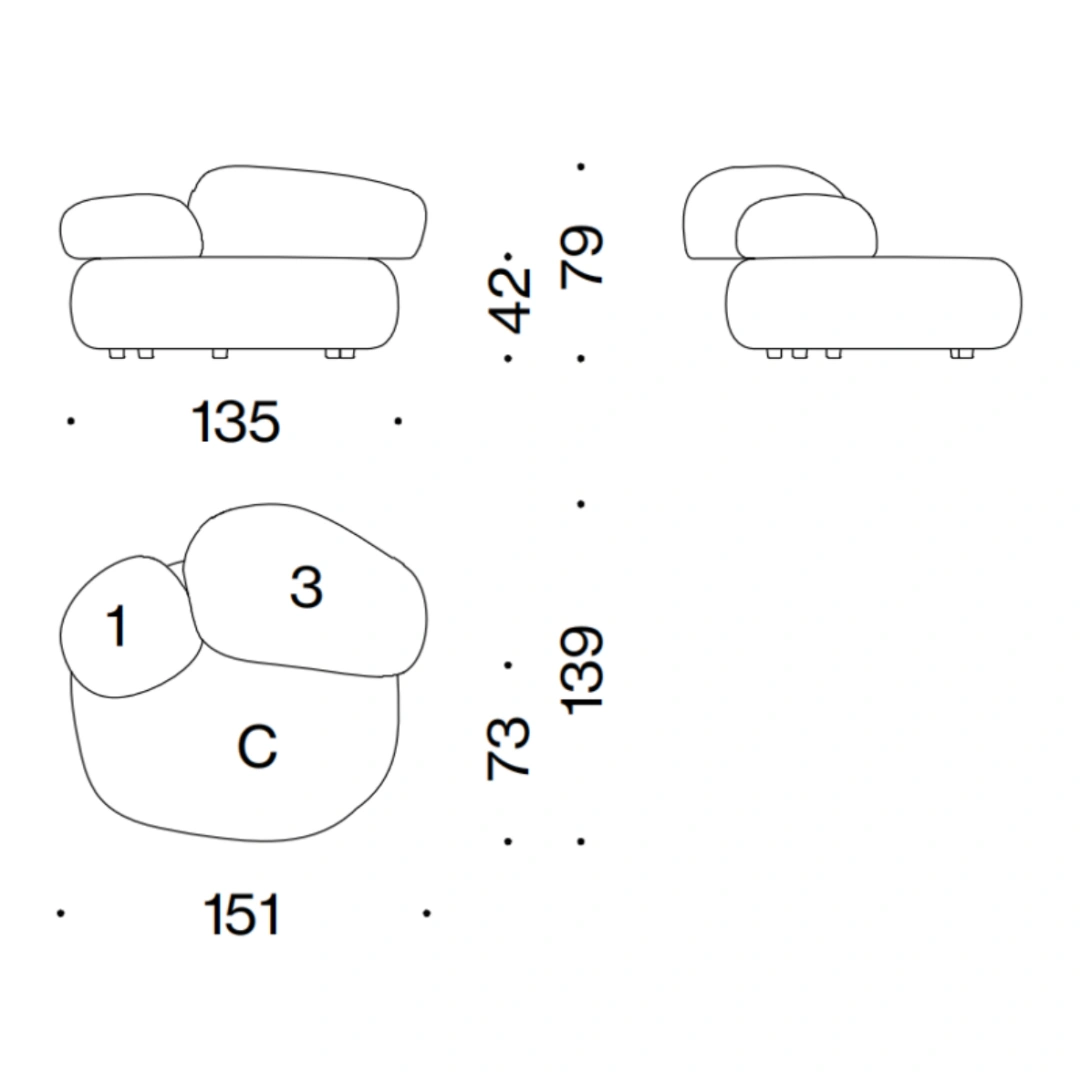 Pebble Sofa Set : Penny