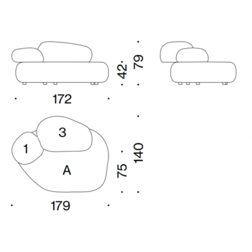 Pebble Sofa Set : Harper