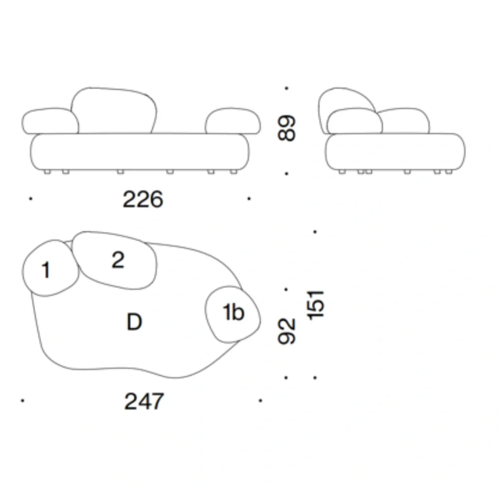 Pebble Sofa Set : James