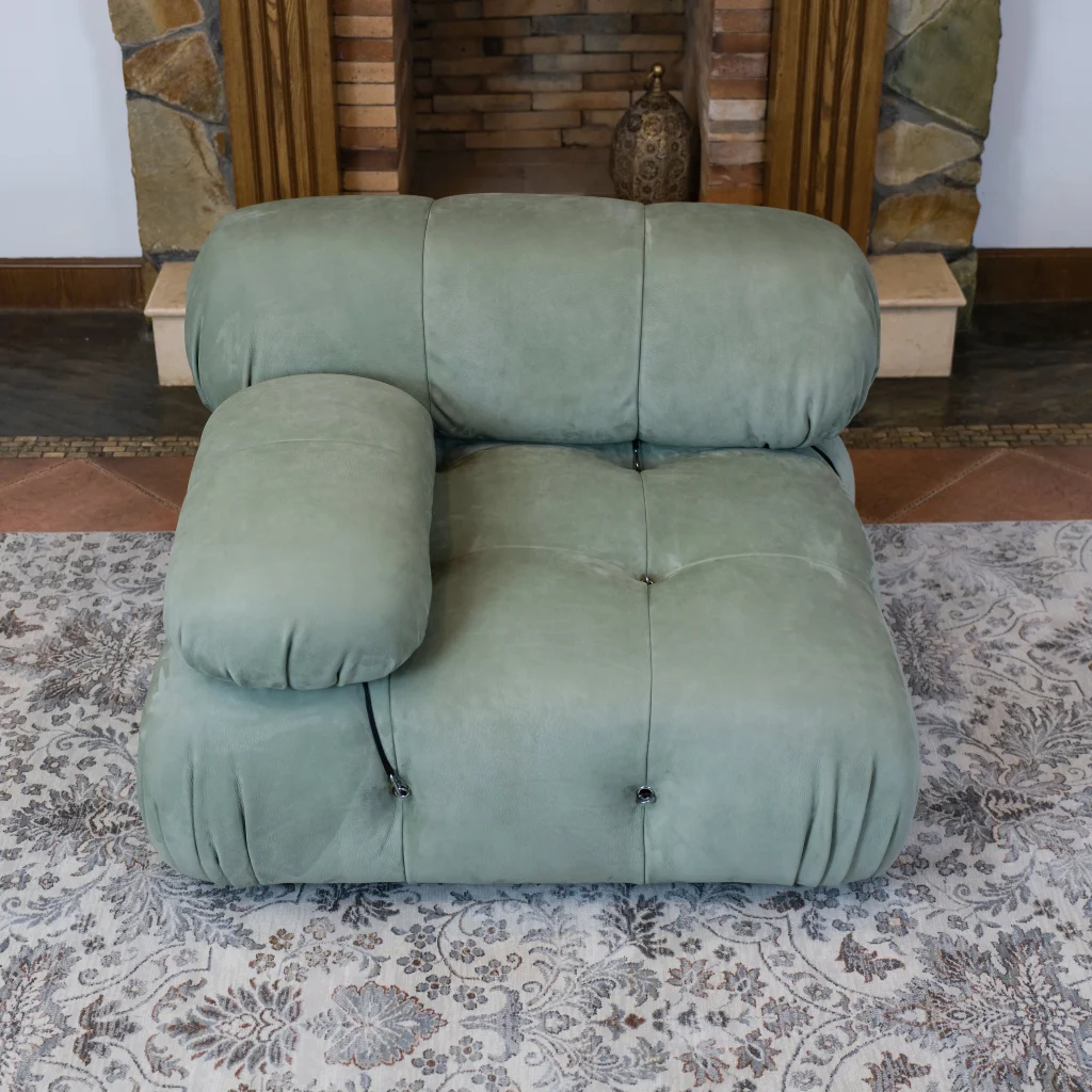 Mario Bellini Tribute Sofa : Sectional Seater (Mint Green Nubuck Leather)