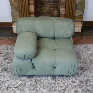 Mario Bellini Tribute Sofa : Sectional Seater (Mint Green Nubuck Leather)