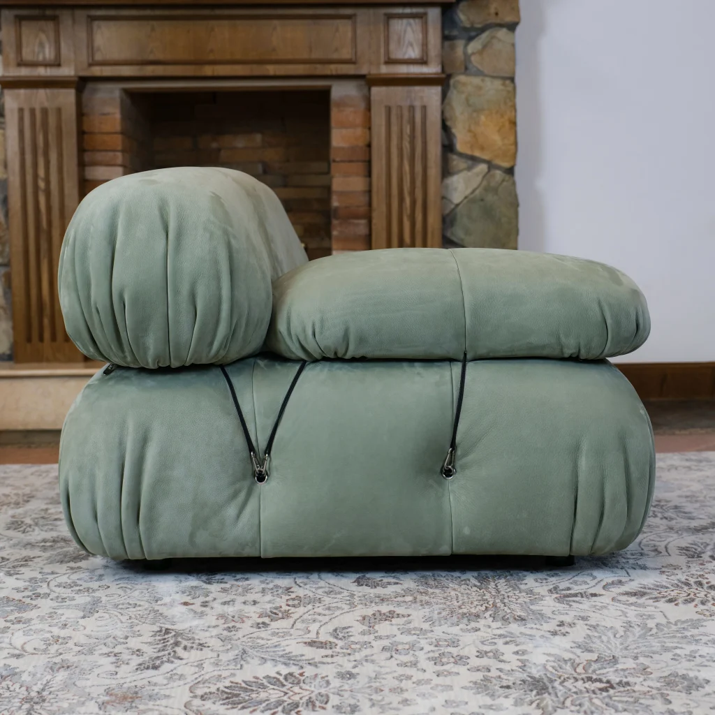 Mario Bellini Tribute Sofa : Sectional Seater (Mint Green Nubuck Leather)