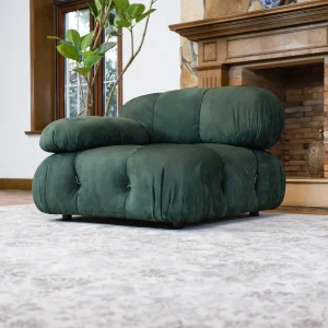 Mario Bellini Tribute Sofa : Sectional Seater (Dark Green Nubuck Leather)