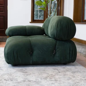 Mario Bellini Tribute Sofa : Sectional Seater (Dark Green Nubuck Leather)