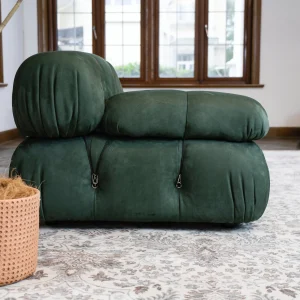 Mario Bellini Tribute Sofa : Sectional Seater (Dark Green Nubuck Leather)
