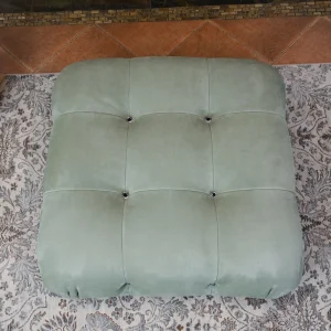 Mario Bellini Tribute Sofa : Square Ottoman (Mint Green Nubuck Leather)