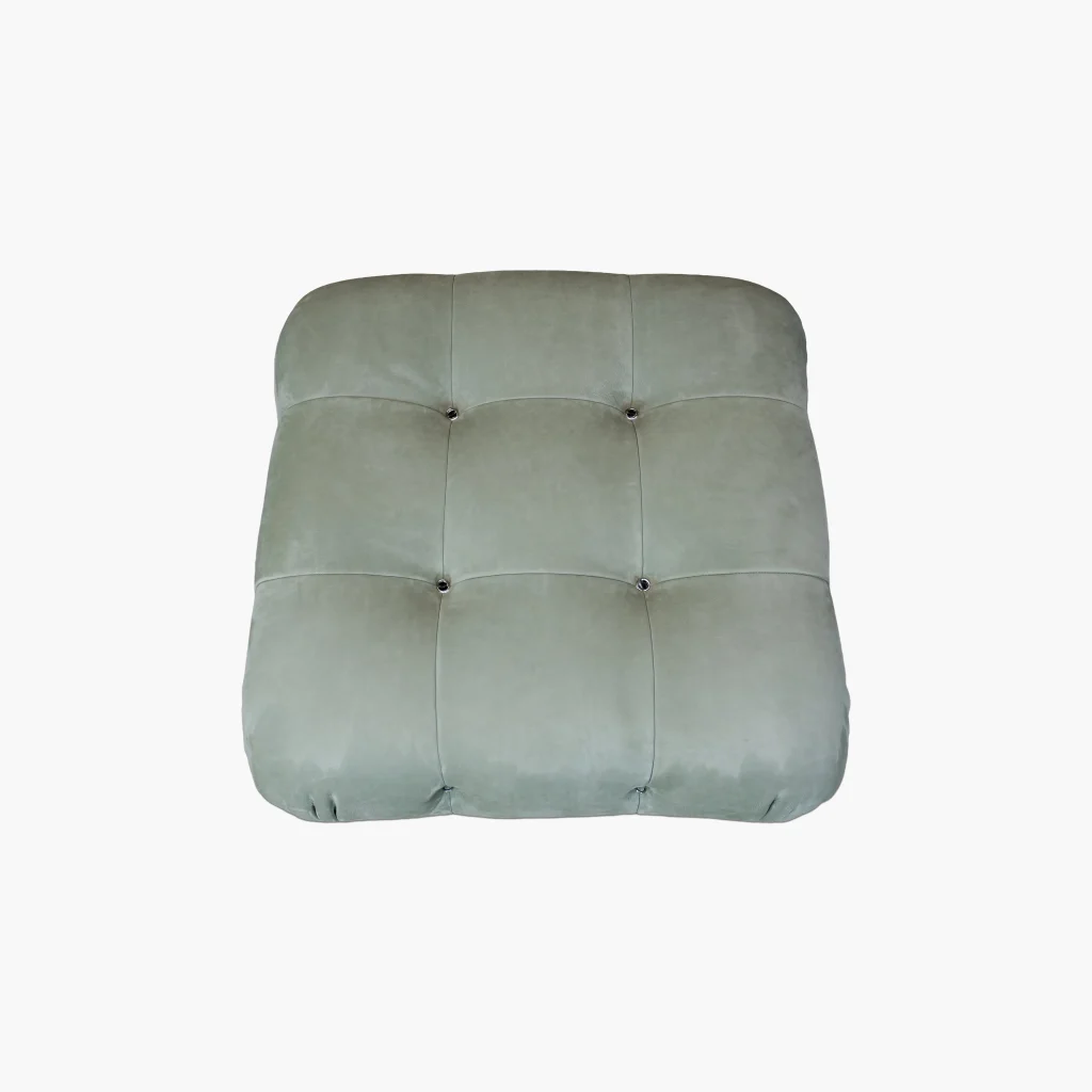 Mario Bellini Tribute Sofa : Square Ottoman (Mint Green Nubuck Leather)
