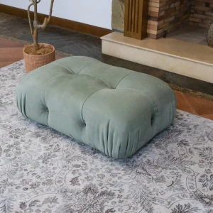 Mario Bellini Tribute Sofa : Ottoman (Mint Green Nubuck Leather)