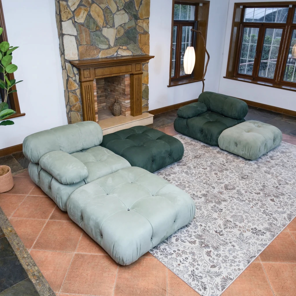 Mario Bellini Tribute Sofa Set :  Full Nubuck Leather