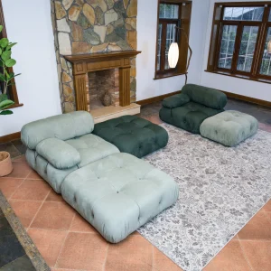 Mario Bellini Tribute Sofa Set :  Full Nubuck Leather