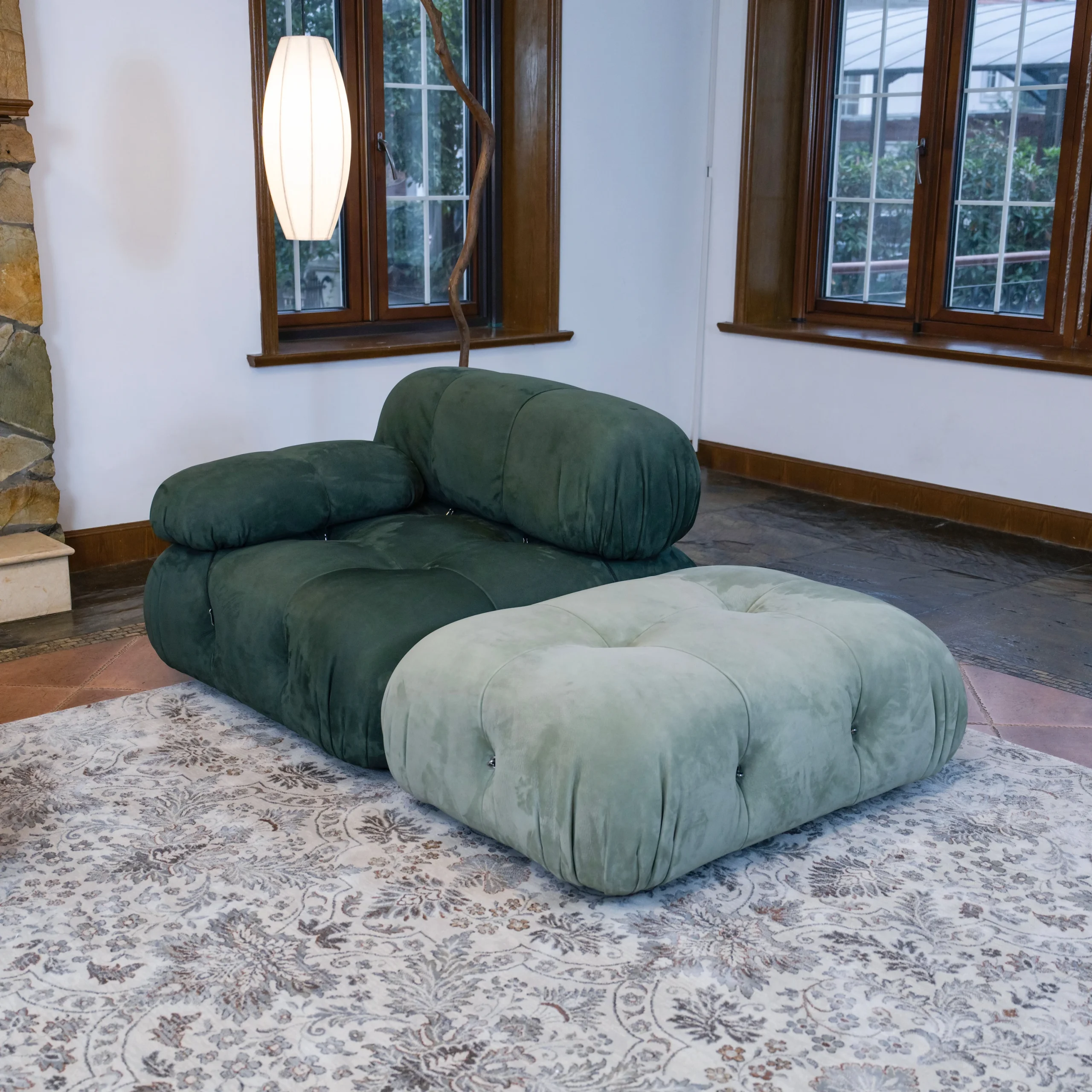 Mario Bellini Tribute Sofa Set : Full Nubuck Leather