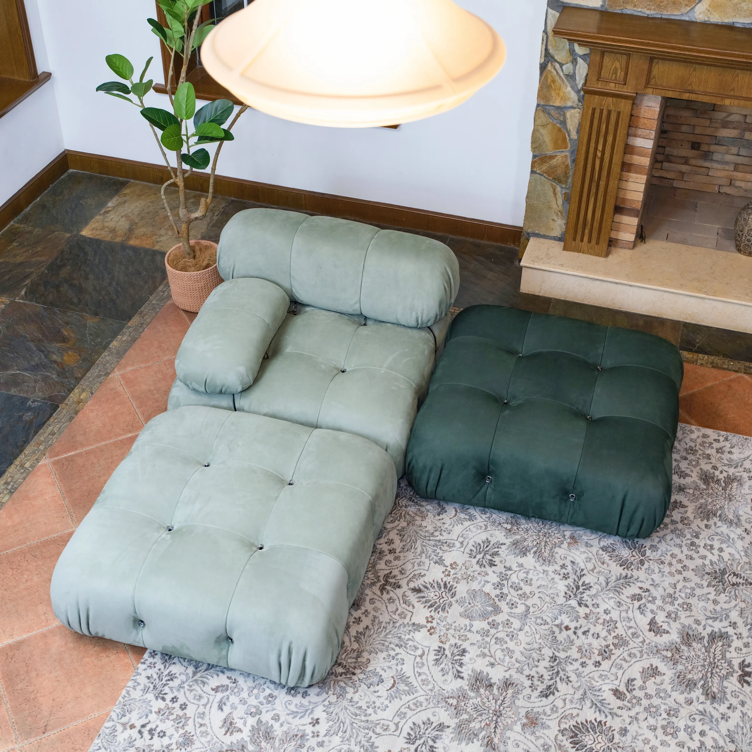 Mario Bellini Tribute Sofa Set : Full Nubuck Leather