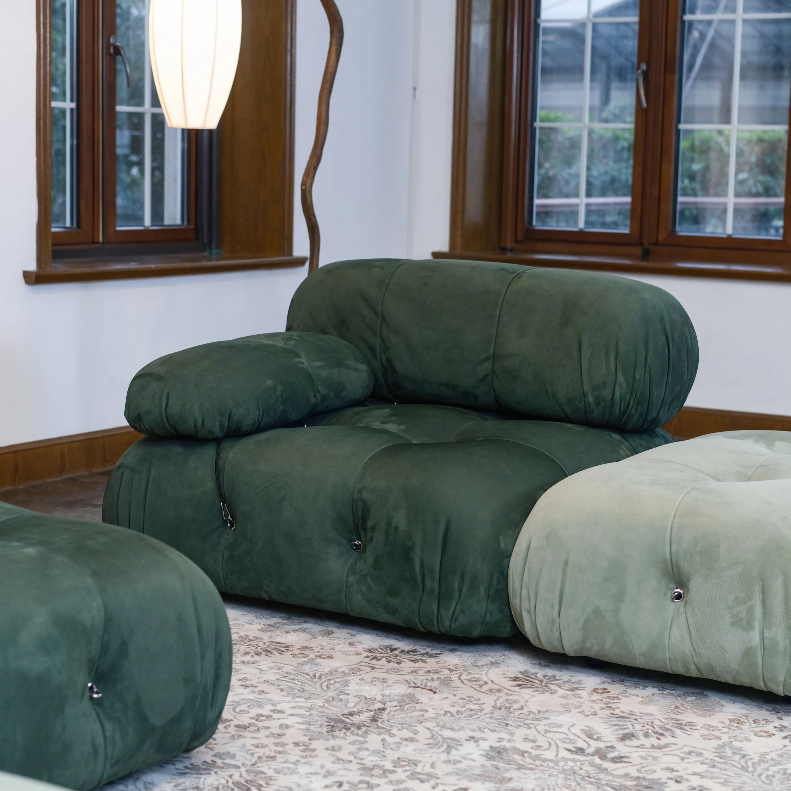 Mario Bellini Tribute Sofa Set : Full Nubuck Leather