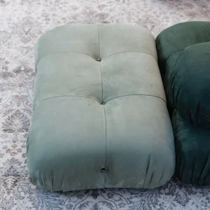 Mario Bellini Tribute Sofa : Ottoman (Mint Green Nubuck Leather)
