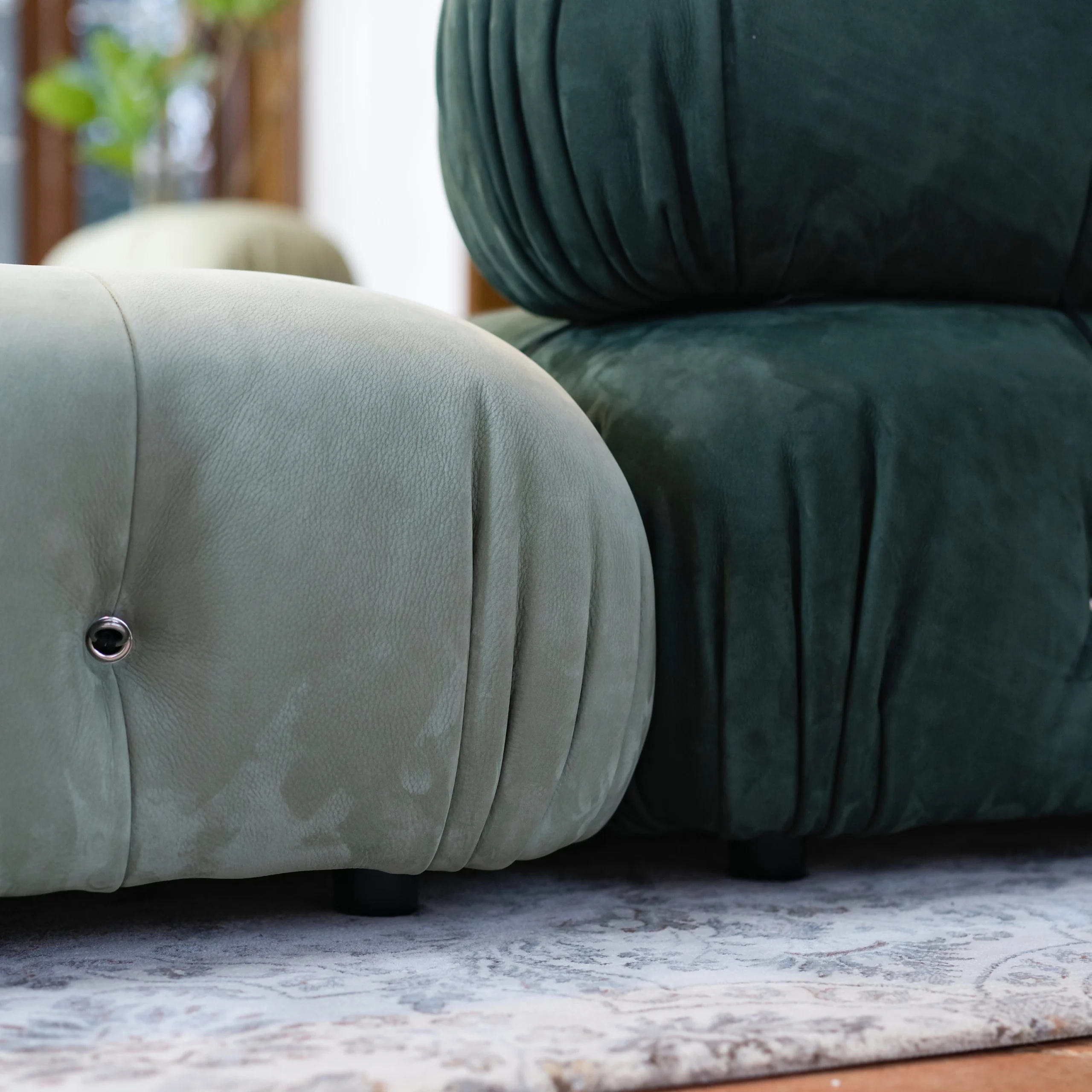 Mario Bellini Tribute Sofa Set : Full Nubuck Leather