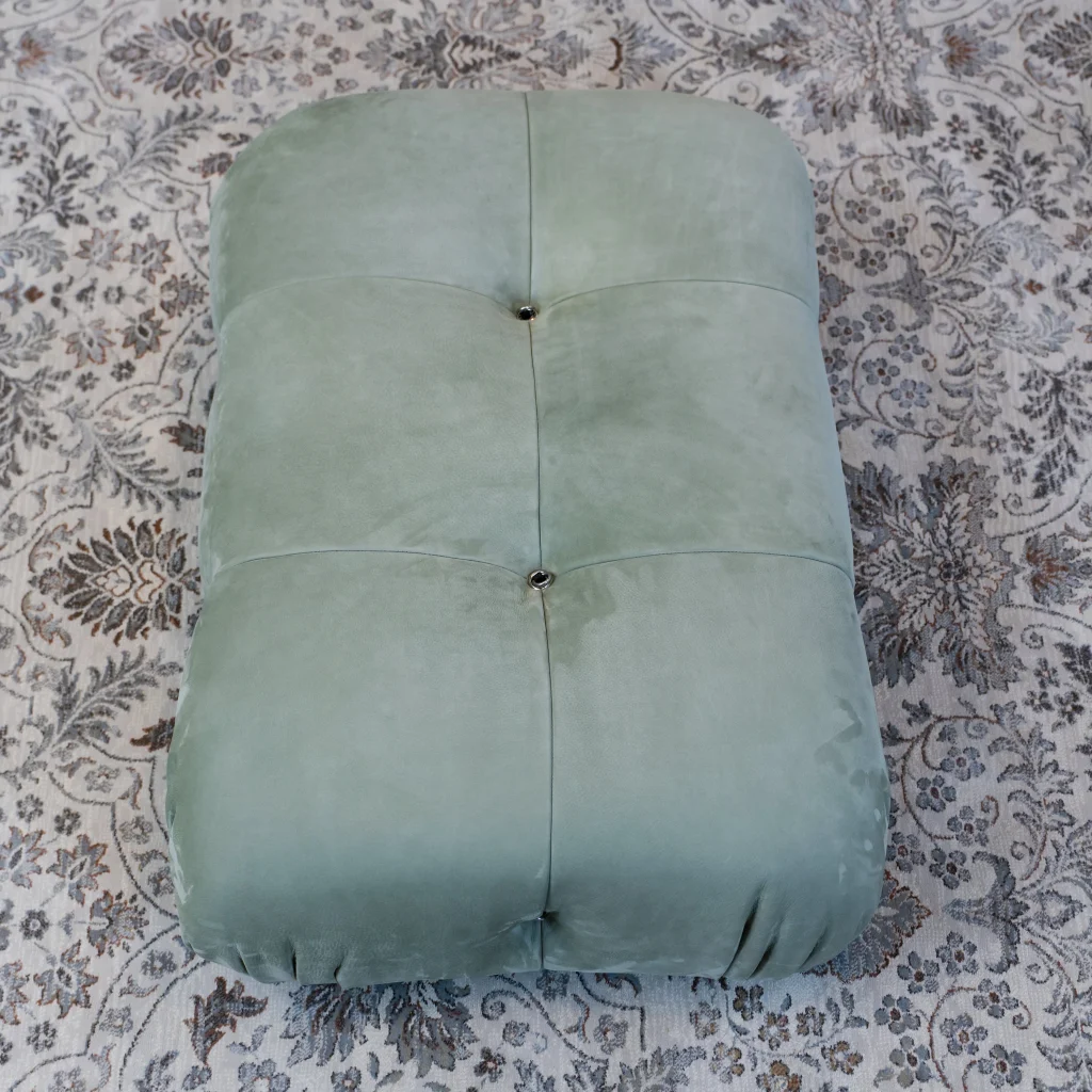 Mario Bellini Tribute Sofa : Ottoman (Mint Green Nubuck Leather)