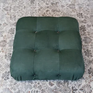Mario Bellini Tribute Sofa : Square Ottoman (Dark Green Nubuck Leather)