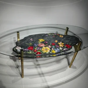 Crystal Inlay Furniture: Secret Garden Table (Black)