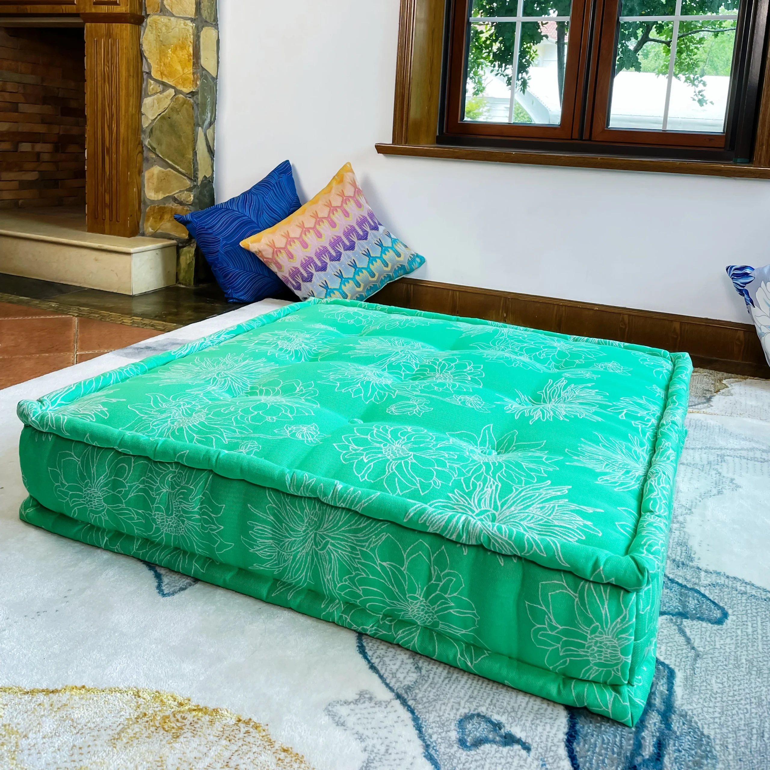 French Daybed Sofa : Mat Green