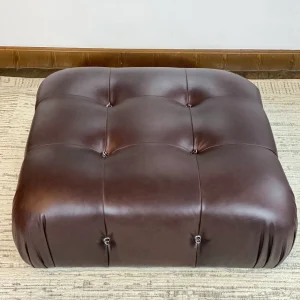 Mario Bellini Tribute Sofa: Square Ottoman (Top Grain Lether)