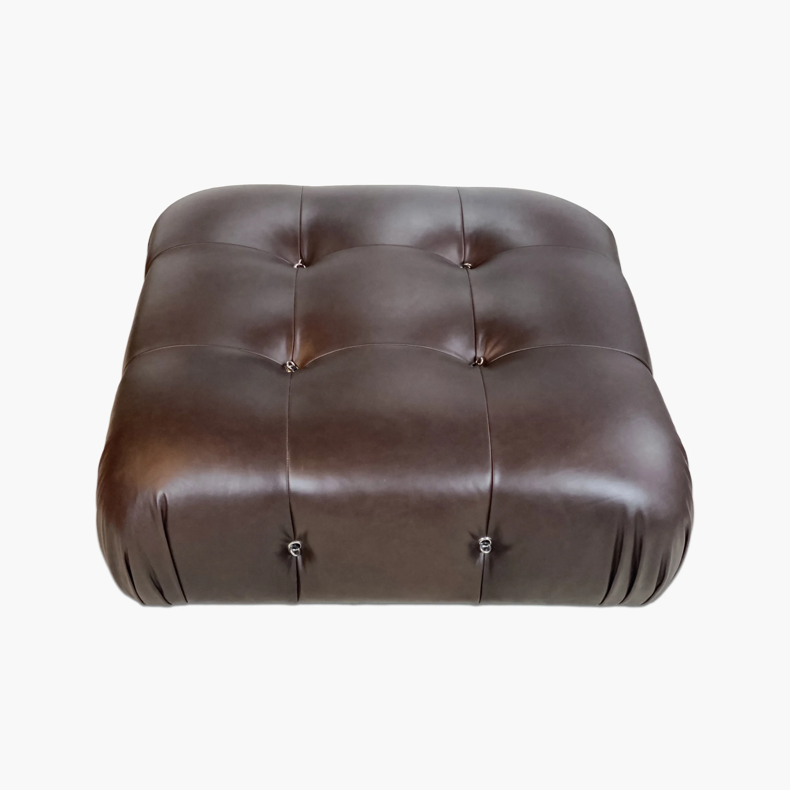 Mario Bellini Tribute Sofa: Square Ottoman (Top Grain Lether)