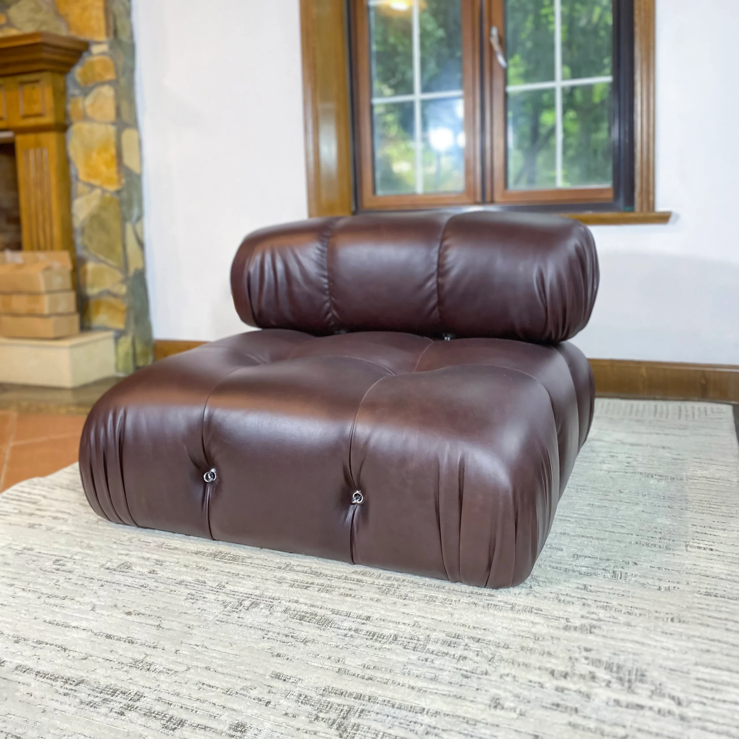 Mario Bellini Tribute Sofa: Single Seater (Top Grain Lether)