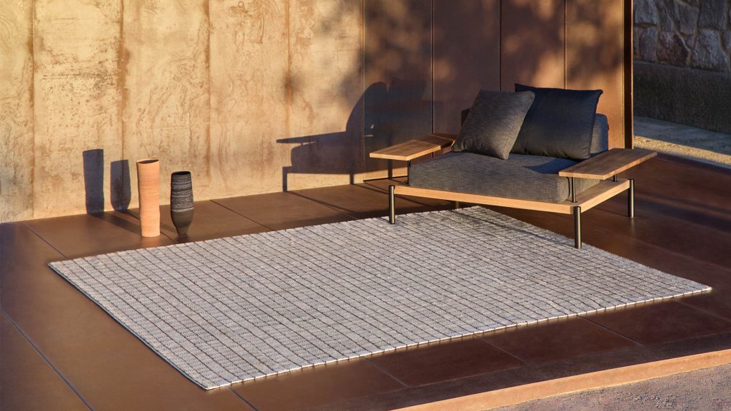 GAN Rugs' carpet in an outdoor patio.
